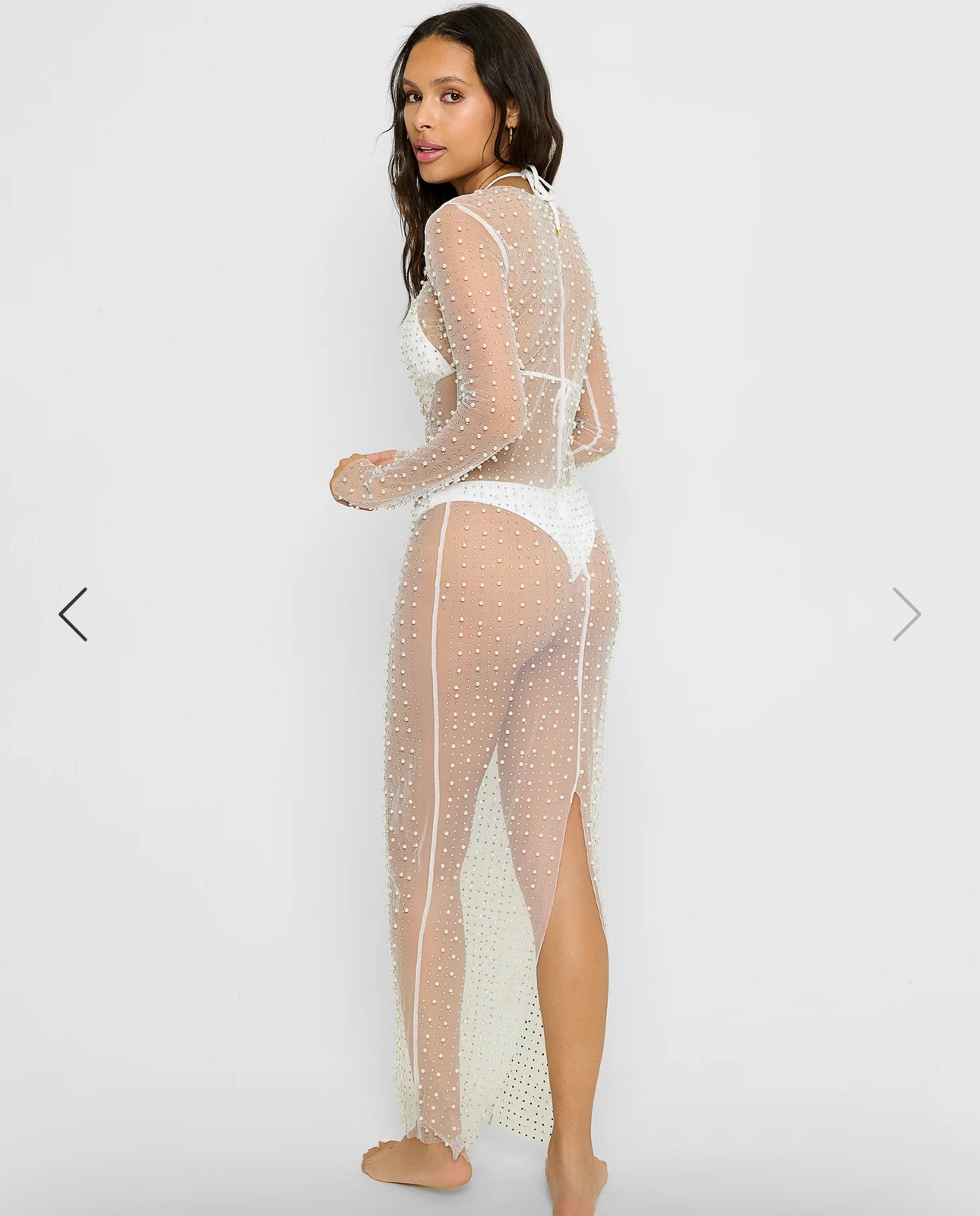 Beach Bunny Mesh Dress White