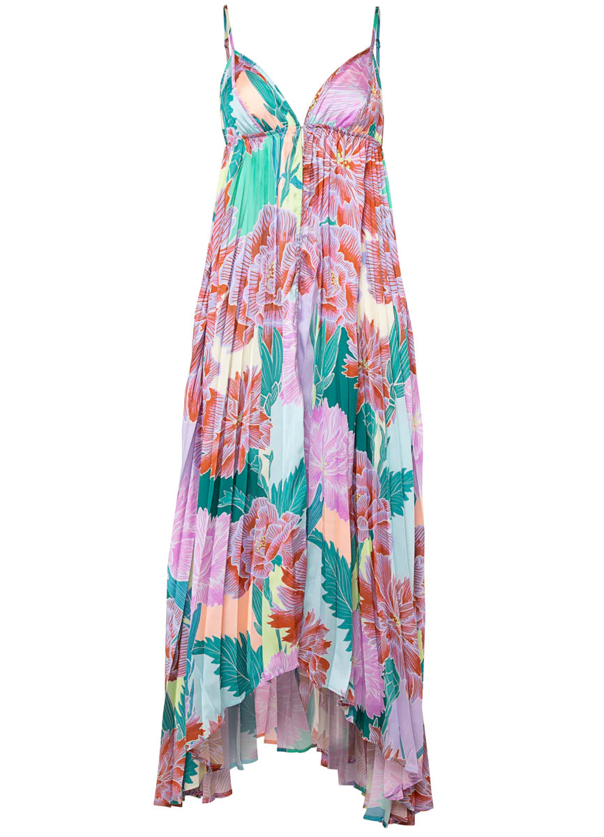 Japanese Eden Parrot Maxi Dress