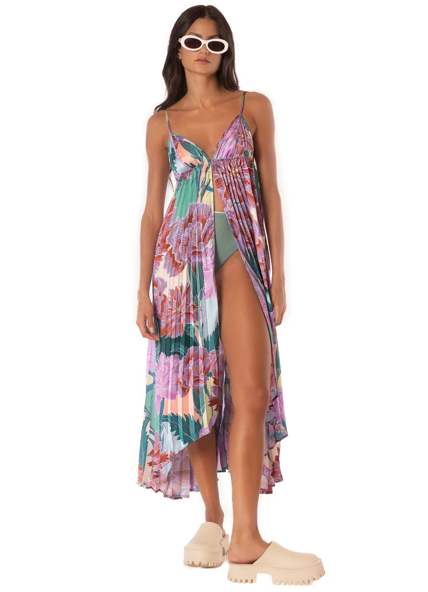 Japanese Eden Parrot Maxi Dress